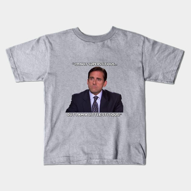 Michael Scott - Little Stitious Kids T-Shirt by TossedSweetTees